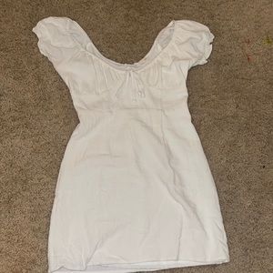 LA Hearts Tie Front Puff Sleeve Mini Dress